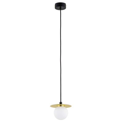 Argon Trevi lampa wisząca 1x6W opal mat/mosiądz/czarny mat 8240