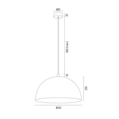 Argon Bonita lampa wisząca 1x15W biały/złoty 8241