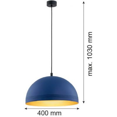 Argon Bonita lampa wisząca 1x15W granatowy/złoty 8244
