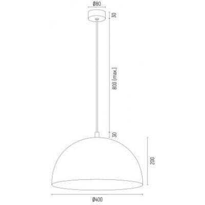 Argon Bonita lampa wisząca 1x15W granatowy/złoty 8244