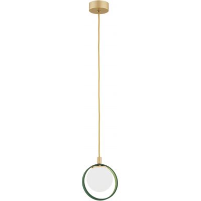 Argon Saturnia lampa wisząca 1x6W opal mat/złoty/zielony 8256