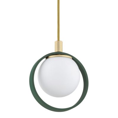 Argon Saturnia lampa wisząca 1x6W opal mat/złoty/zielony 8256