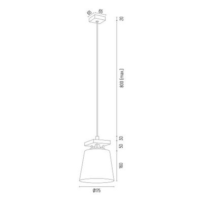 Argon Arden lampa wisząca 1x15W opal mat/złoty 8261