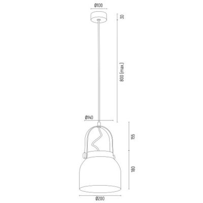 Argon Logan lampa wisząca 1x15W biały 8280