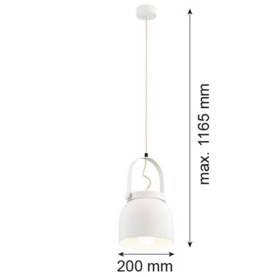Argon Logan lampa wisząca 1x15W biały 8280