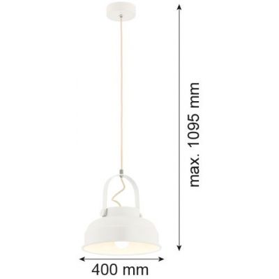 Argon Dakota lampa wisząca 1x15W biały 8284