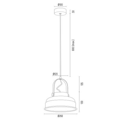 Argon Dakota lampa wisząca 1x15W biały 8284