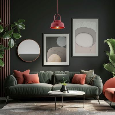 Argon Dakota lampa wisząca 1x15W czerwony 8286