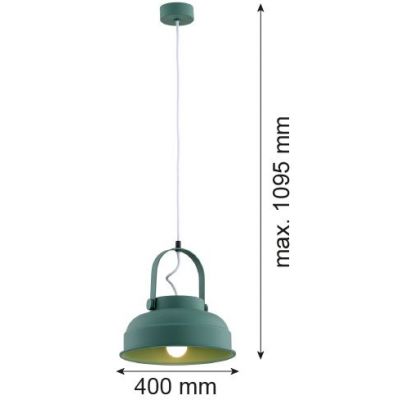 Argon Dakota lampa wisząca 1x15W zielony 8287