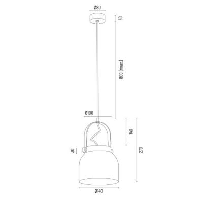 Argon Logan lampa wisząca 1x15W biały 8290