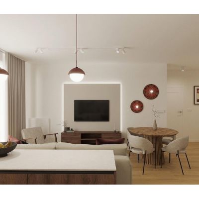 Argon Cappello lampa wisząca 1x15W opal mat/czerwony 8296