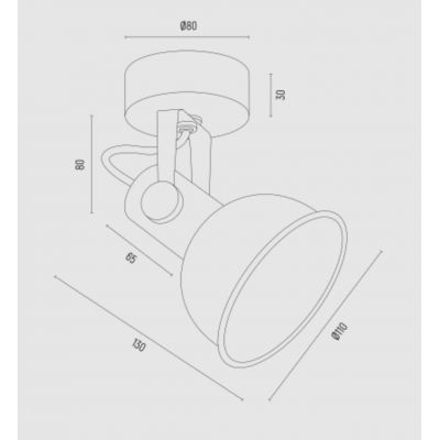 Argon Lenora kinkiet 1x7W czerwony 8298