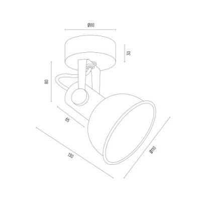 Argon Lenora kinkiet 1x7 W czerwony 8298