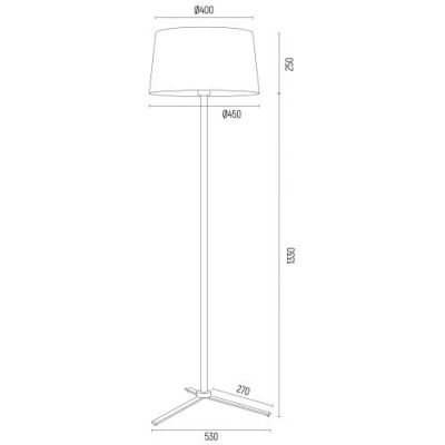 Argon Cavalino lampa stojąca 1x15W biały/złoty 8307