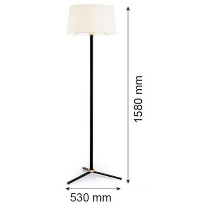 Argon Cavalino lampa stojąca 1x15W biały/czarny/złoty 8308