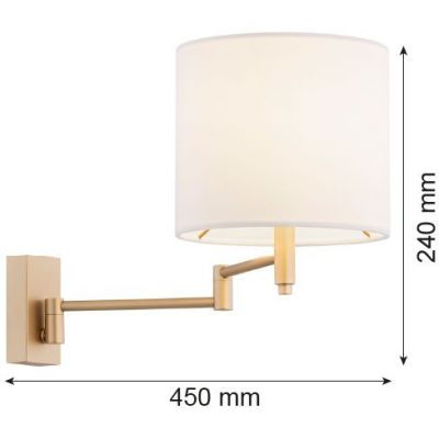 Argon Dolce kinkiet 1x15W biały/złoty 8314