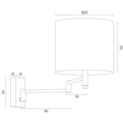 Argon Dolce kinkiet 1x15W biały/złoty 8314