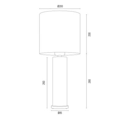 Argon Rio lampa stołowa 1x15W beżowy/złoty 8315