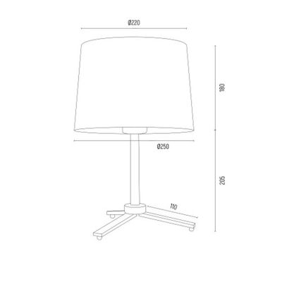Argon Cavalino lampa stołowa 1x15W biały/czarny 8319