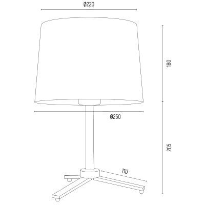 Argon Cavalino lampa stołowa 1x15W biały/czarny 8319