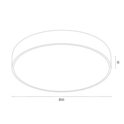 Argon Tiamo plafon 1x22W LED czerwony 8334