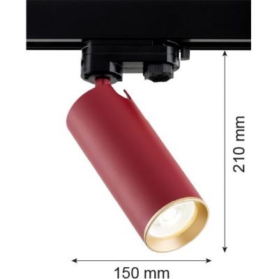 Argon Torello lampa do szynoprzewodów 1x5W czerwony 8338