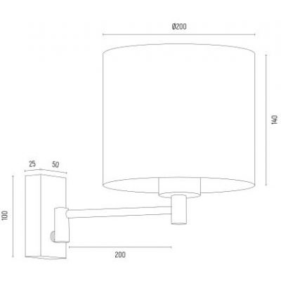Argon Dolce kinkiet 1x15 W biały-złoty 8370