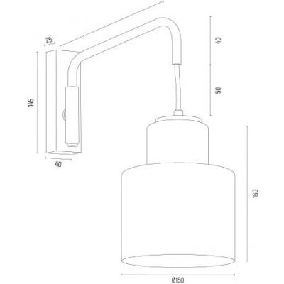 Argon Diuna kinkiet 1x15W opal/złoty/czerwon 8372