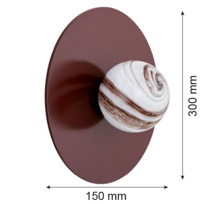 Argon Piava kinkiet 1x7W brązowy/biały 8446