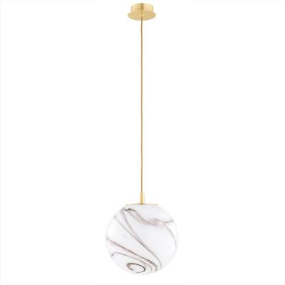Argon Almiros lampa wisząca 1x15W biały/mosiądz szczotkowany/złoty 8447