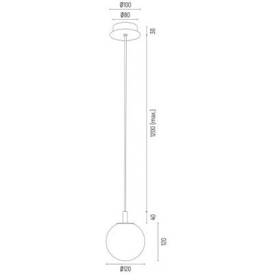 Argon Hampton lampa wisząca 1x7 W biała 8506