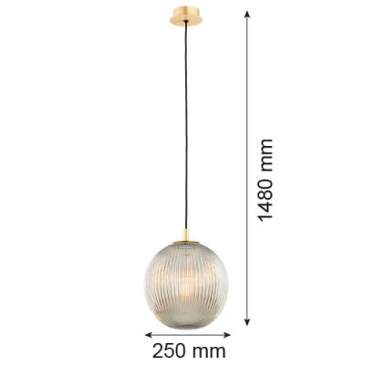 Argon Paloma lampa wisząca 1x15 W mosiądz 8519
