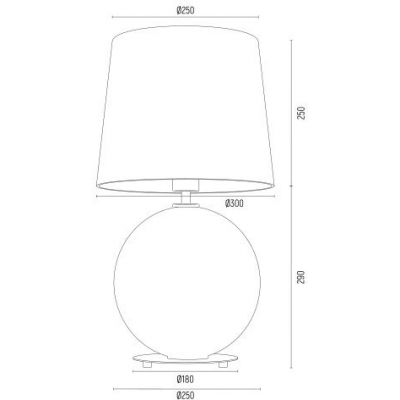 Argon Hamilton lampa stołowa 1x15 W biała 8544