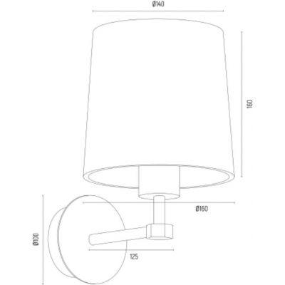 Argon Princeton kinkiet 1x15 W mosiądz 8545