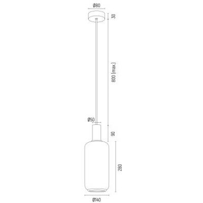 Argon Sagunto Plus lampa wisząca 1x15 W biała 8563