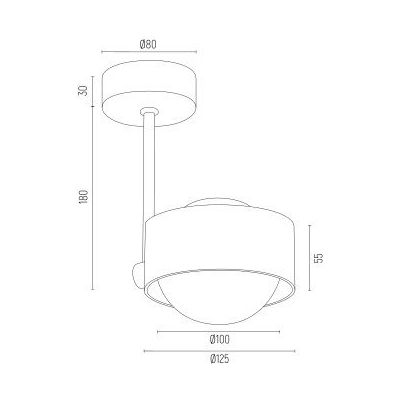 Argon Massimo Plus lampa podsufitowa 1x6 W biała 8568