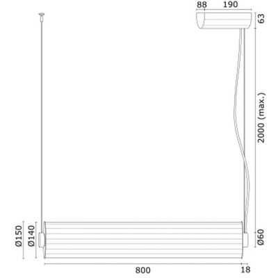 Argon Hampton lampa wisząca 1x60 W przezroczysta-tytan 8628