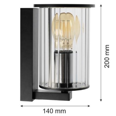 Argon Norfolk kinkiet zewnętrzny 1x15 W czarny 8748