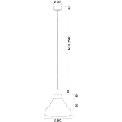 Argon Ventura lampa wisząca 1x15 W biała-tytan 8777