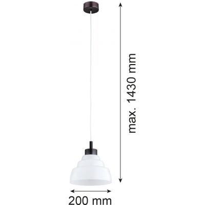 Argon Ventura lampa wisząca 1x15 W biała-tytan 8777