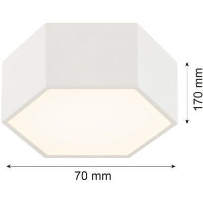 Argon Libero plafon 1x12 W biały 8781