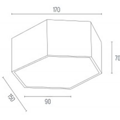 Argon Libero plafon 1x12 W różowy 8782