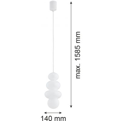 Argon Orlando Plus lampa wisząca 1x6 W biała-opal 8785