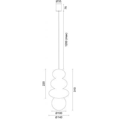 Argon Orlando Plus lampa wisząca 1x6 W biała-opal 8785