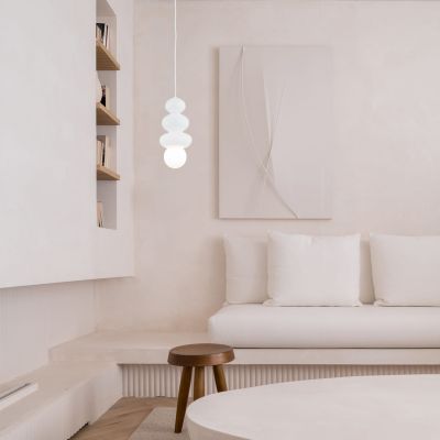 Argon Orlando Plus lampa wisząca 1x6 W biała-opal 8785