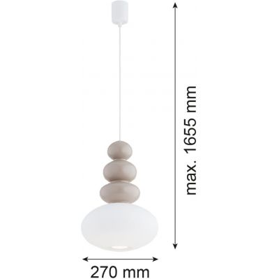 Argon Diego lampa wisząca 1x5 W opal-beżowa 8819
