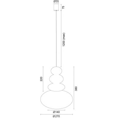 Argon Diego lampa wisząca 1x5 W opal-pomarańczowa 8822