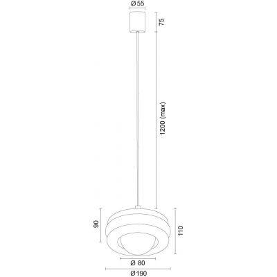 Argon Tevo lampa wisząca 1x4,5 W beżowa 8814