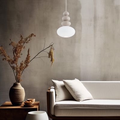 Argon Diego lampa wisząca 1x5 W opal-beżowa 8819