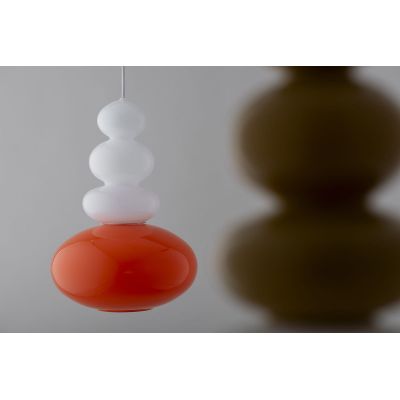 Argon Diego lampa wisząca 1x5 W opal-pomarańczowa 8822